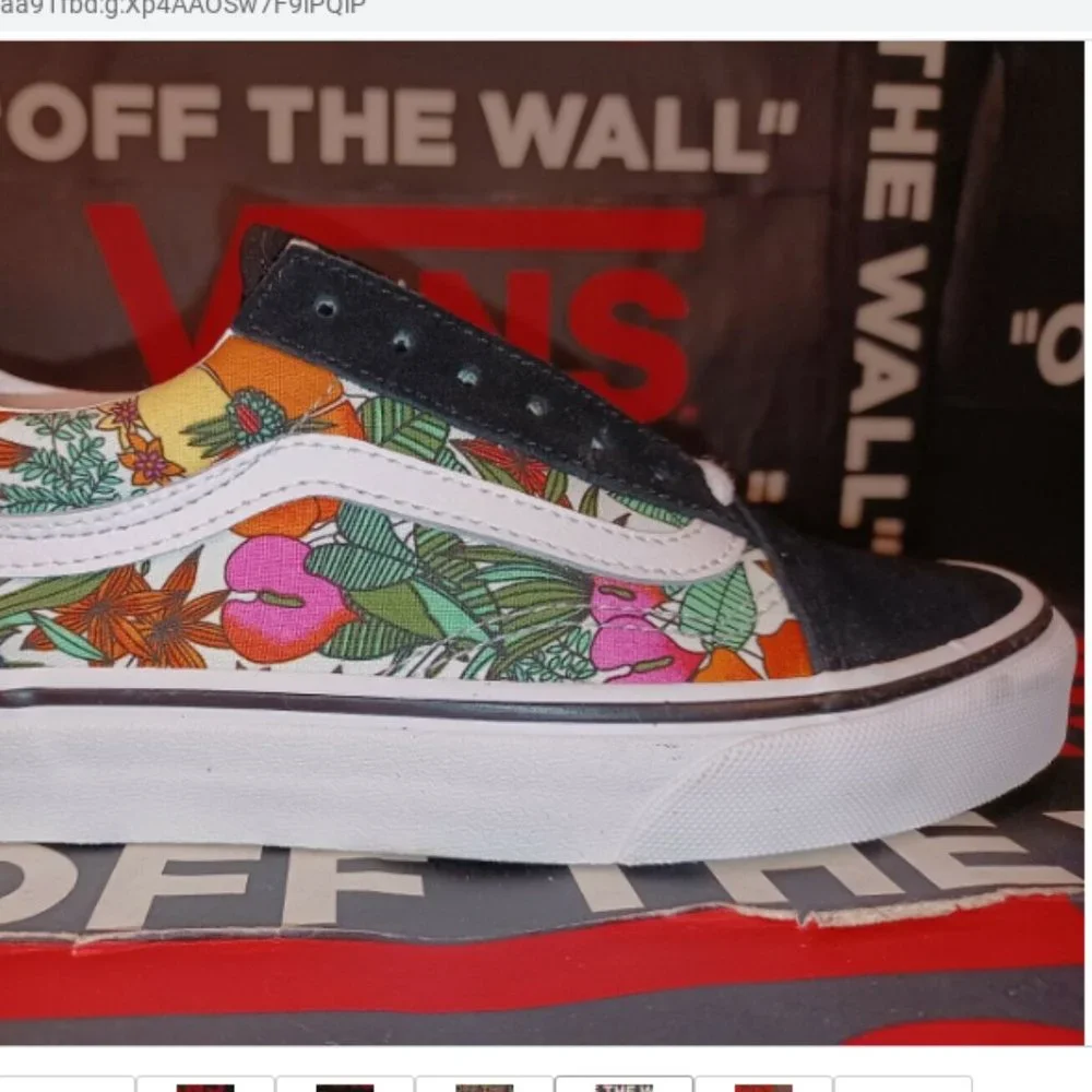 Vans Old Skool Multi Tropical Black/True White Men's 3.5/Womens 5 VNOA4U3BXF3